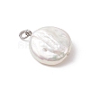 Natural Keshi Pearl Pendants PALLOY-JF04189-01-3