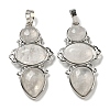 Natural Quartz Crystal Rock Crystal Pendants G-Q158-04P-1