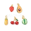 Rack Plating Brass Enamel Pendants KK-G507-04B-G-1