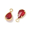 Brass Glass Charms KK-Z136-15G-02-2