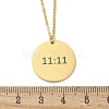 304 Stainless Steel Number 11:11 Pendant Necklaces NJEW-NH0002-01G-05-3