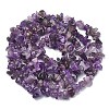 Natural Amethyst Chip Beads Strands G-YW0002-09-2