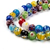 Handmade Millefiori Glass Beads Strands LK14-3