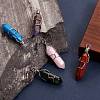 5Pcs 5 Style Natural Gemstone Pendants G-SZ0001-13-3