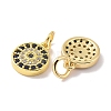Golden Brass Micro Pave Cubic Zirconia Pendants KK-L209-039G-06-2