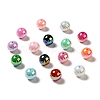 50Pcs UV Plating Rainbow Iridescent Acrylic Beads PACR-FP0001-05-5