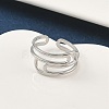 304 Stainless Steel Cuff Rings for Women RJEW-A079-08B-P-3