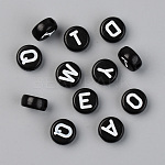 300pc/50g 6mm White Letter A~Z Acrylic Alphabet Beads Cube Letter