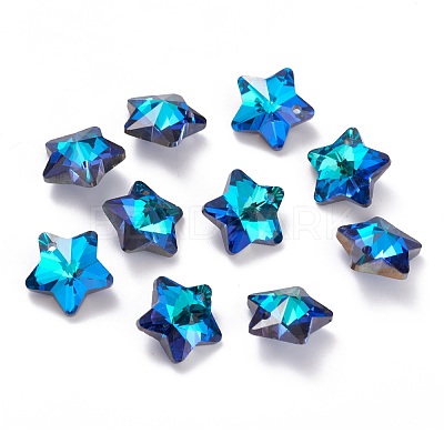 Electroplate Glass Charms X-GLAA-H104-A02-1