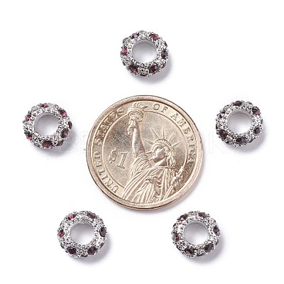Alloy Rhinestone European Beads X-CPDL-H998-2-1