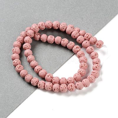 Synthetic Lava Rock Dyed Beads Strands G-H311-08A-08-1