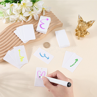 100Pcs Rectangle PP Plastic Price Tags CDIS-SP0001-39-1
