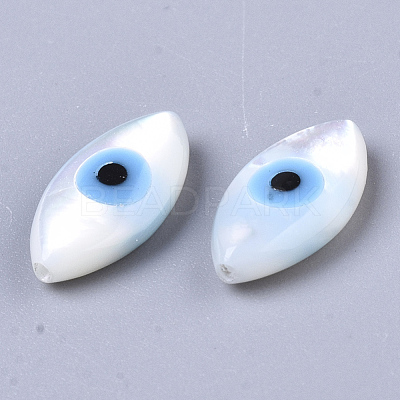 Natural White Shell Mother of Pearl Shell Beads SSHEL-N034-56B-01-1