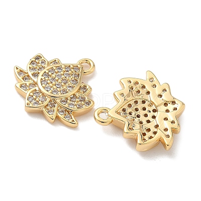 Brass Micro Pave Cubic Zirconia Charms X1-KK-C099-09G-1