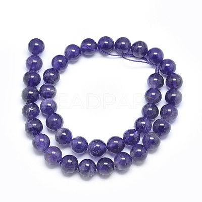 Natural Amethyst Beads Strands X2-G-E481-03-8mm-1