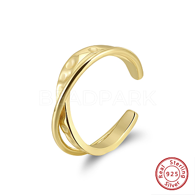 925 Sterling Silver Cuff Rings RJEW-H257-04G-1