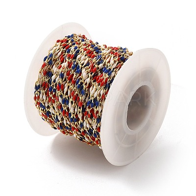 Brass Enamel Curb Chains CHC-C003-13G-18-1
