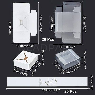 DIY Rectangle PVC with Paper Soap Packaging Boxes AJEW-WH0240-29-1