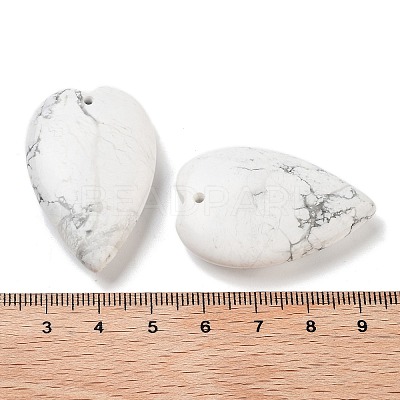 Natural Howlite Pendants G-D087-02L-1