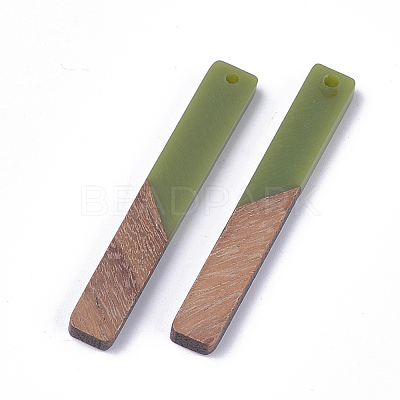 Resin & Walnut Wood Big Pendants X-RESI-S358-39D-1