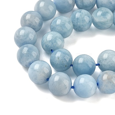 Natural Aquamarine Beads Strands G-D327-C03-8mm-01-1