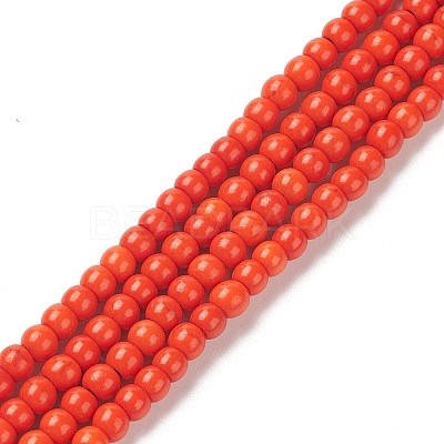 Synthetic Turquoise Beads Strands TURQ-G106-4mm-02G-1