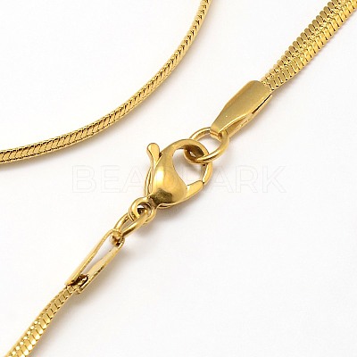 Trendy Men's 304 Stainless Steel Herringbone Chain Necklaces X-NJEW-M074-C-01-1