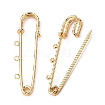 Brass Brooch Findings X-KK-S345-025-1