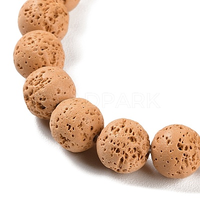 Synthetic Lava Rock Dyed Beads Strands G-H311-08C-10-1