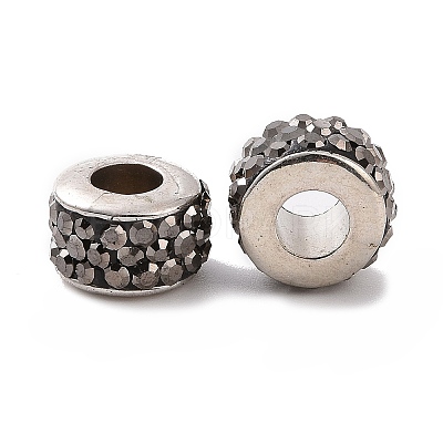 Platinum Color Core CCB Plastic European Bead FIND-H044-01C-P-1