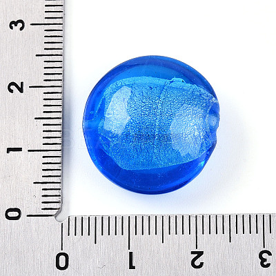 Handmade Silver Foil Glass Beads SLF20mmY-06-1
