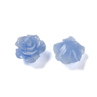 Synthetic Coral 3D Flower Rose Beads X-CORA-A005-14mm-28-1