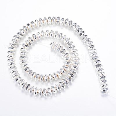 Electroplate Non-magnetic Synthetic Hematite Bead Strands G-Q465-15S-1