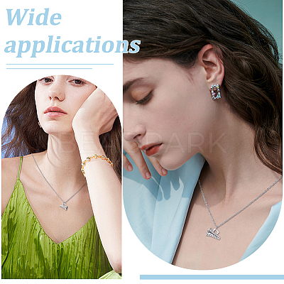 4Pcs Brass Enamel Trumpet Pendant Necklaces for Women NJEW-PH0001-58AS-1