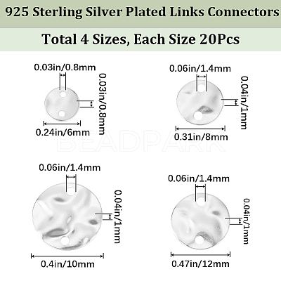 80Pcs 4 Styles Brass Connector Charms KK-CN0002-93S-1