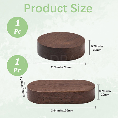 2Pcs 2 Styles Walnut Wood Chassis ODIS-BBC0001-02-1