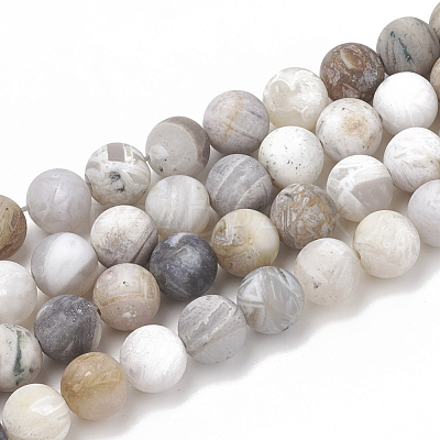 Natural Bamboo Leaf Agate Beads Strands G-T106-028-1