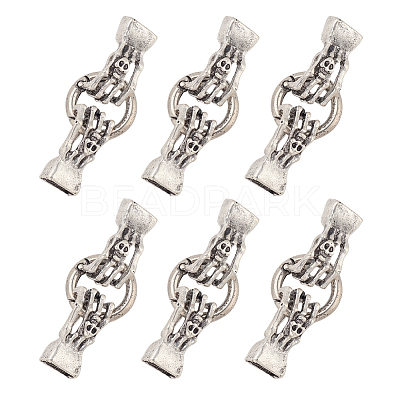 6 Sets Alloy Spring Gate Rings FIND-AR0003-14-1