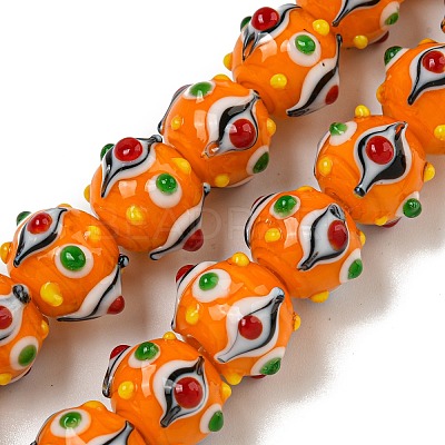 Handmade Lampwork Beads Strands LAMP-N025-05H-1