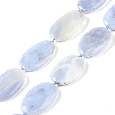 Natural Blue Lace Agate Beads Strands G-H006-A01-02-1