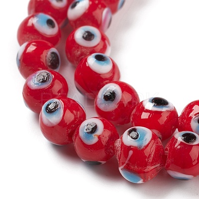 Handmade Evil Eye Lampwork Bead Strands LAMP-M015-02A-1