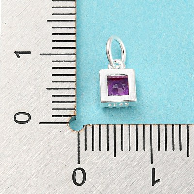925 Sterling Silver Birthstone Charms STER-G035-01A-01-1