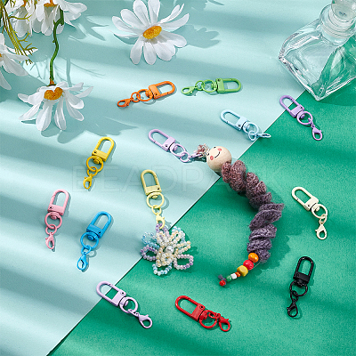 30Pcs Baking Paint Alloy Screw Clasps FIND-NB0006-10-1