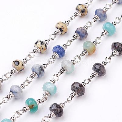 Handmade Gemstone Beaded Chains AJEW-JB00267-1