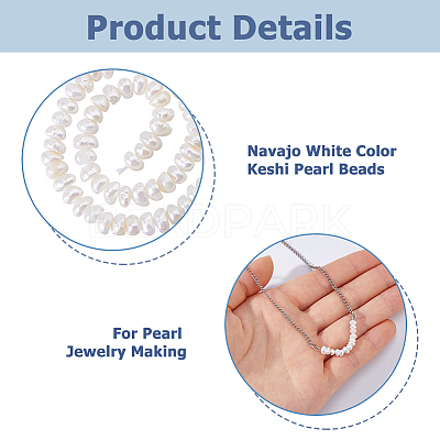 1 Strand Natural Keshi Pearl Cultured Freshwater Pearl Beads Strands PEAR-HS0001-26D-1