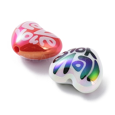 UV Plating Opeque Acrylic Beads X-MACR-K351-24-1