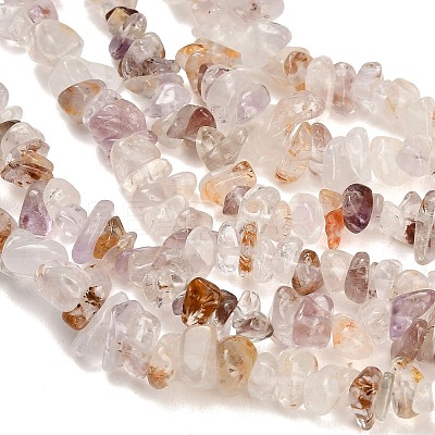 Natural Purple Rutilated Quartz Beads Strands GG-CBAE051-A02-01-1