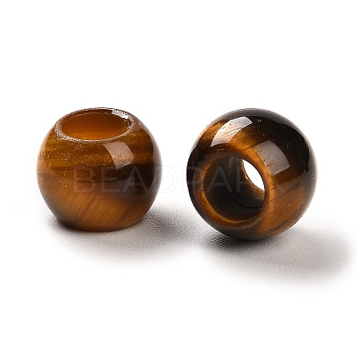 Natural Tiger Eye European Beads G-R488-01J-1