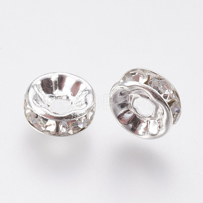 Brass Grade A Crystal Rhinestone Beads X-RB-A003-8MM-S-1