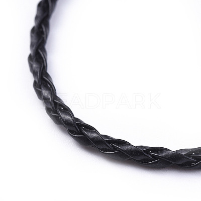 Trendy Braided Imitation Leather Necklace Making NJEW-S105-017-1